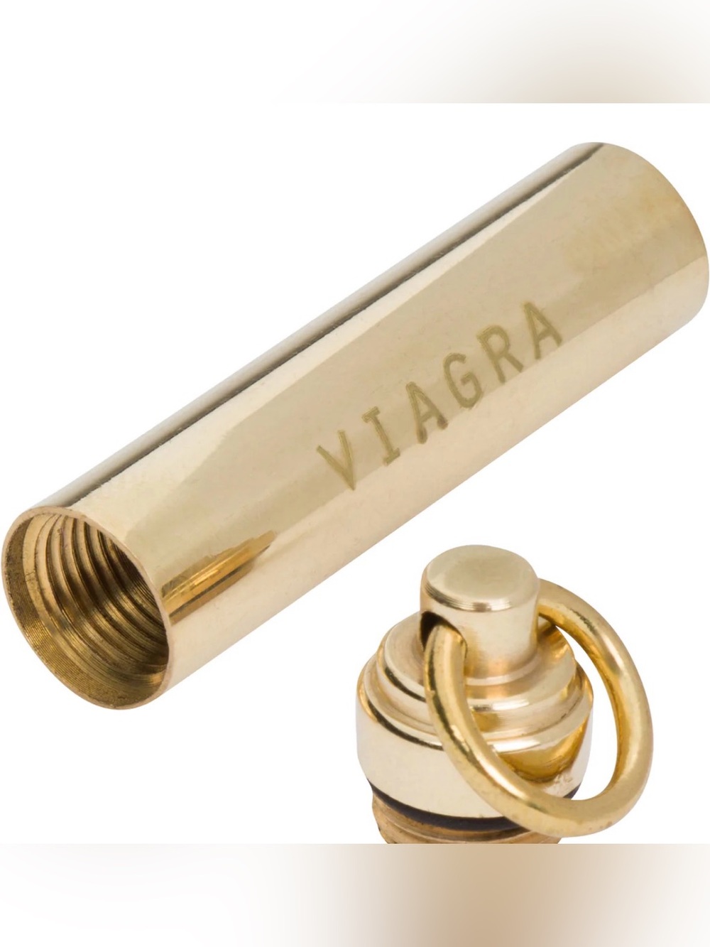 Brass Pill Holder - V